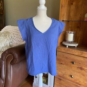 Three Dots Gauze summer top